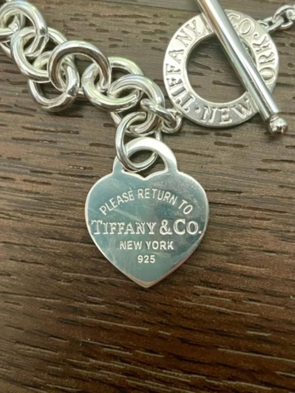 Tiffany & Co 925 Silver Return to Tiffany Heart Toggle Necklace - Picture 3 of 6